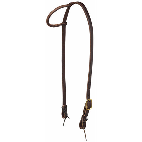 Berlin Custom Leather Single Ear Headstall with Rolled Ear