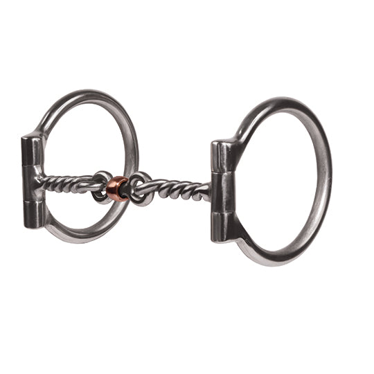 Professional's Choice Twisted Wire Dogbone D-Ring Snaffle Bit
