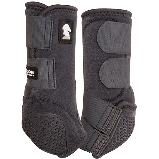 Classic Equine Flexion by Legacy Front Protective Boots- Charcoal