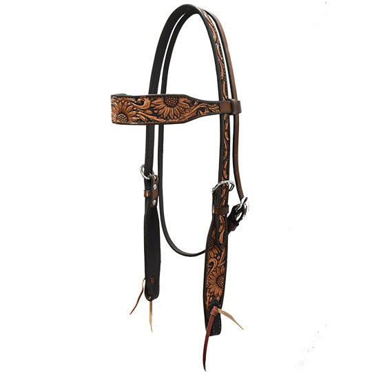Scott Thomas Saddlery Vintage Sunflower Browband Headstall