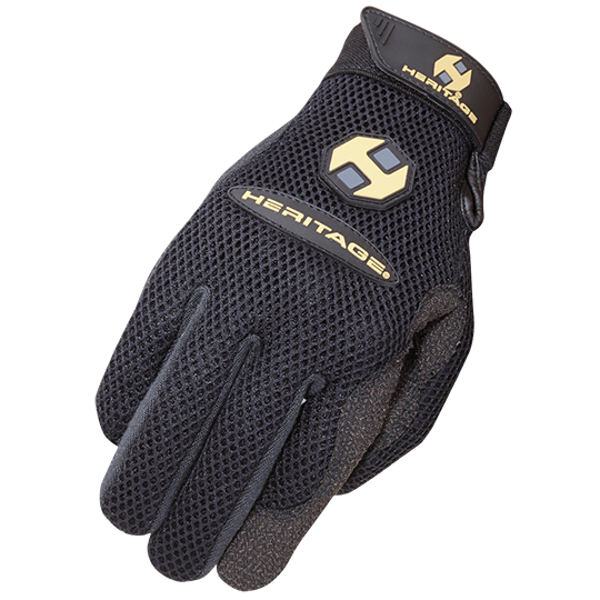 Heritage Black Air-Flow Roping Glove- Right Hand Single