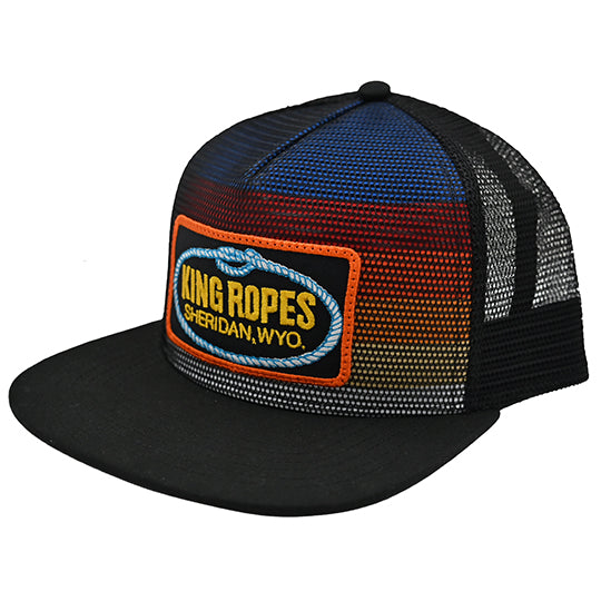 King Ropes Stripe Mesh Flatbill Cap