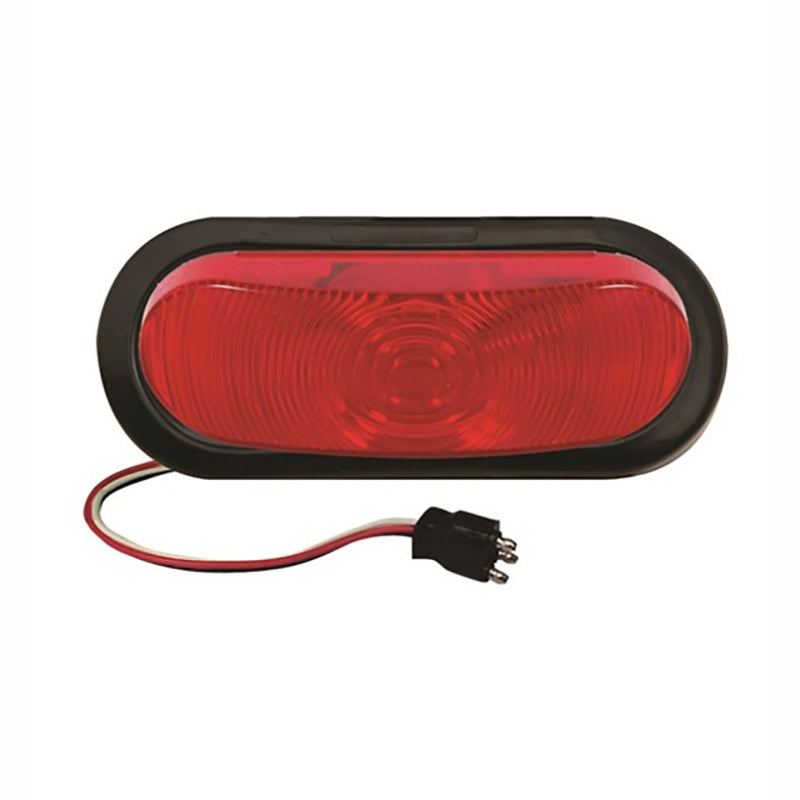 Redline 6in Oval Stop/Turn/Tail Light w/Grommet & Pigtail