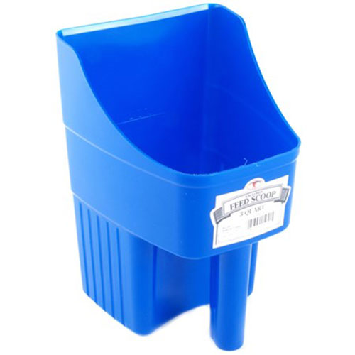 Little Giant Plastic Enclosed Feed Scoop 3 Quart Assorted Colors