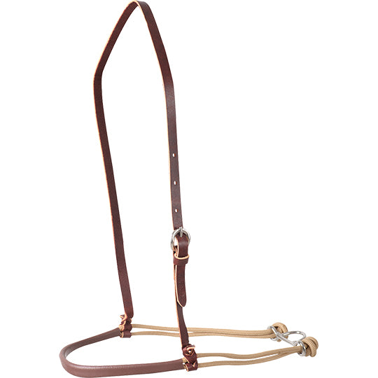 Martin Saddlery Double Tan Nylon Rope Tiedown Noseband with Brown Shrink Wrap