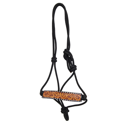Rafter T Ranch Co. Sunflower Rope Halter with White Buckstitch
