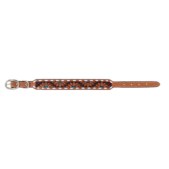 Rafter T Ranch Co. Dog Collar Turquoise Sunflower