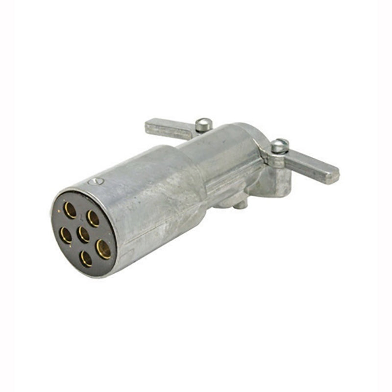 6-Way Round Zinc Trailer End Connector
