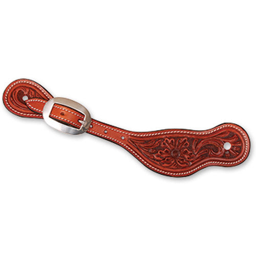 Martin Saddlery Alpine Flower Tooled Spur Straps