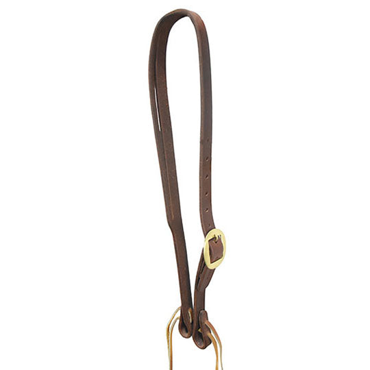Cowperson Tack Hot Oil 3/4" Split Ear Headstall with Brass Cart Buckle