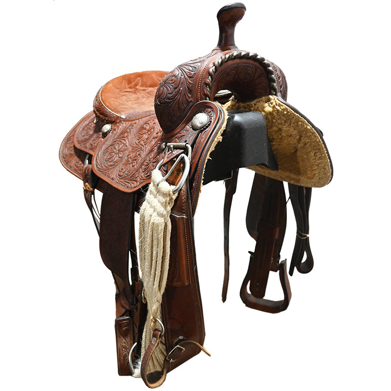 Used 15.5" Bob's Custom Team Roping Saddle
