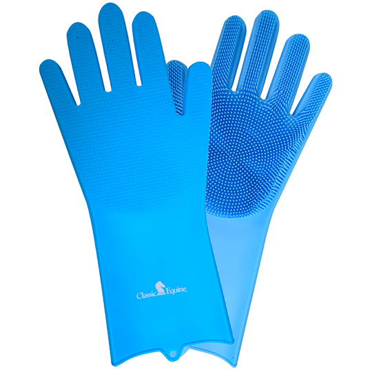 Classic Equine Blue Wash Gloves- Pair