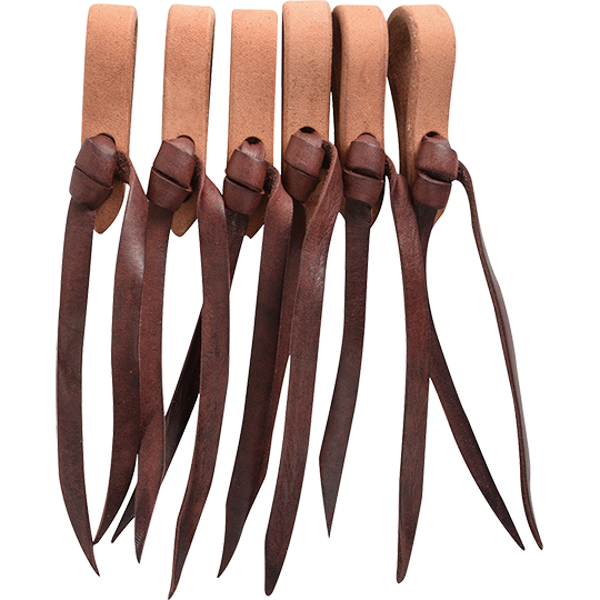 Martin Saddlery 5/8" Harness Leather Waterloops with Latigo Ties- 6 Pack