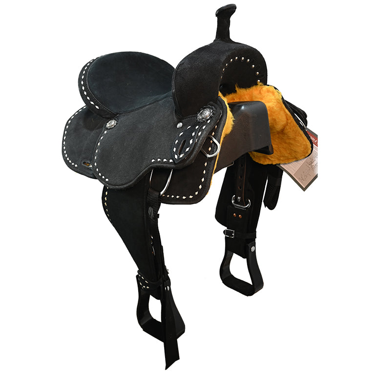 New! 14" Stratford Black Barrel Racing Saddle