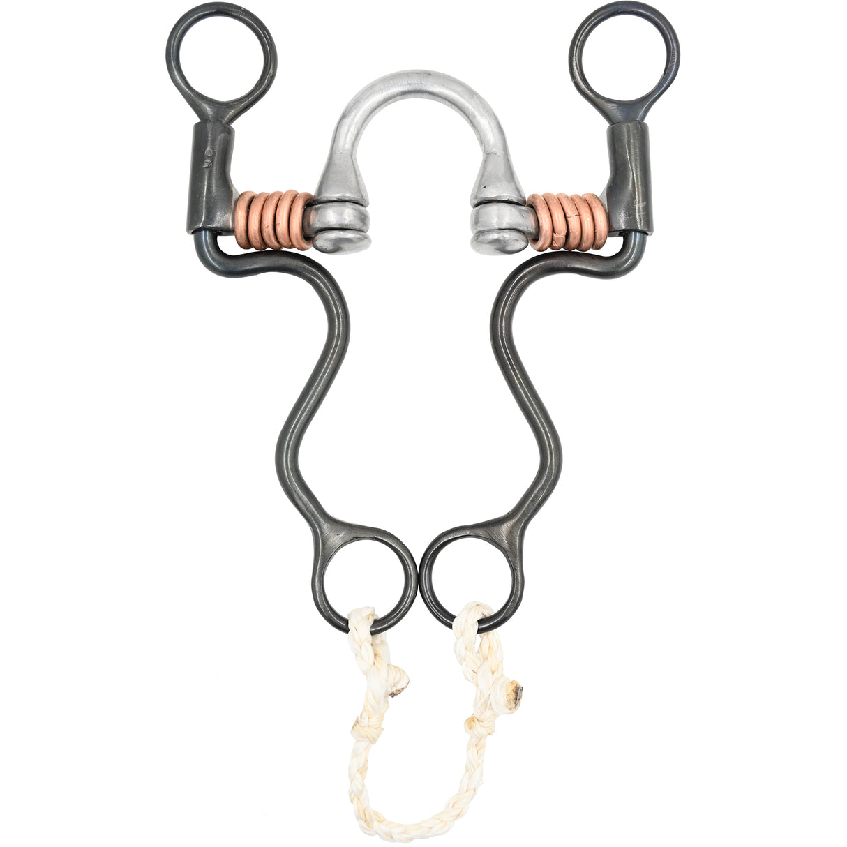 Dutton Bits Large Correction Port Bit with Copper Ring Bars on Cavalry Shanks