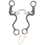 Dutton Bits Square Ported Chain Bit on Cavalry Shanks