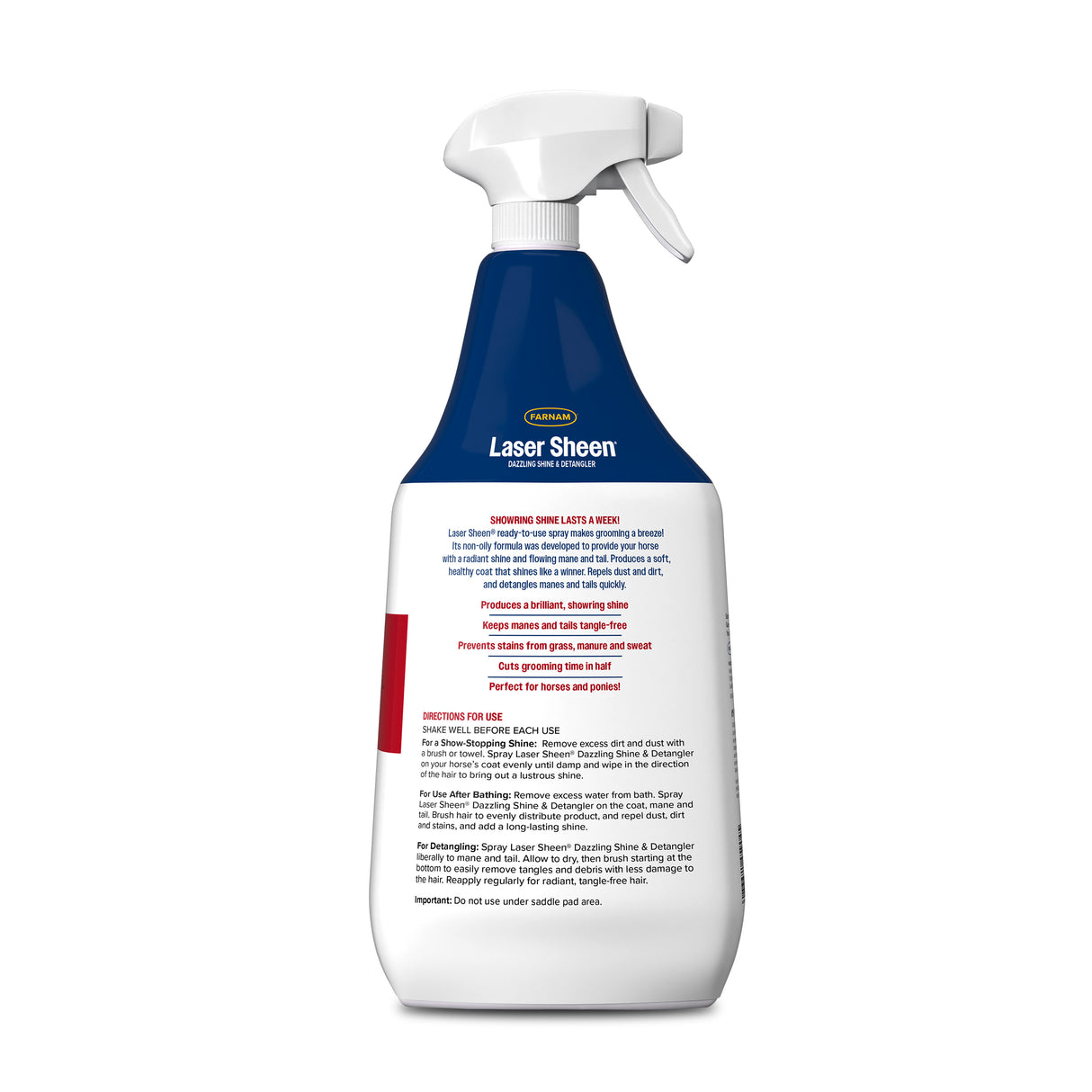 Farnam Laser Sheen Dazzling Shine & Detangler Ready to Use Spray- 32oz.