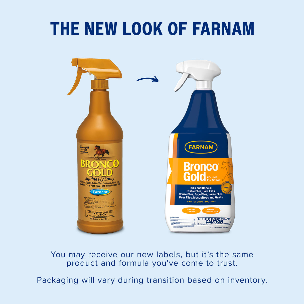 Farnam Bronco Gold Equine Fly Spray- 32oz.