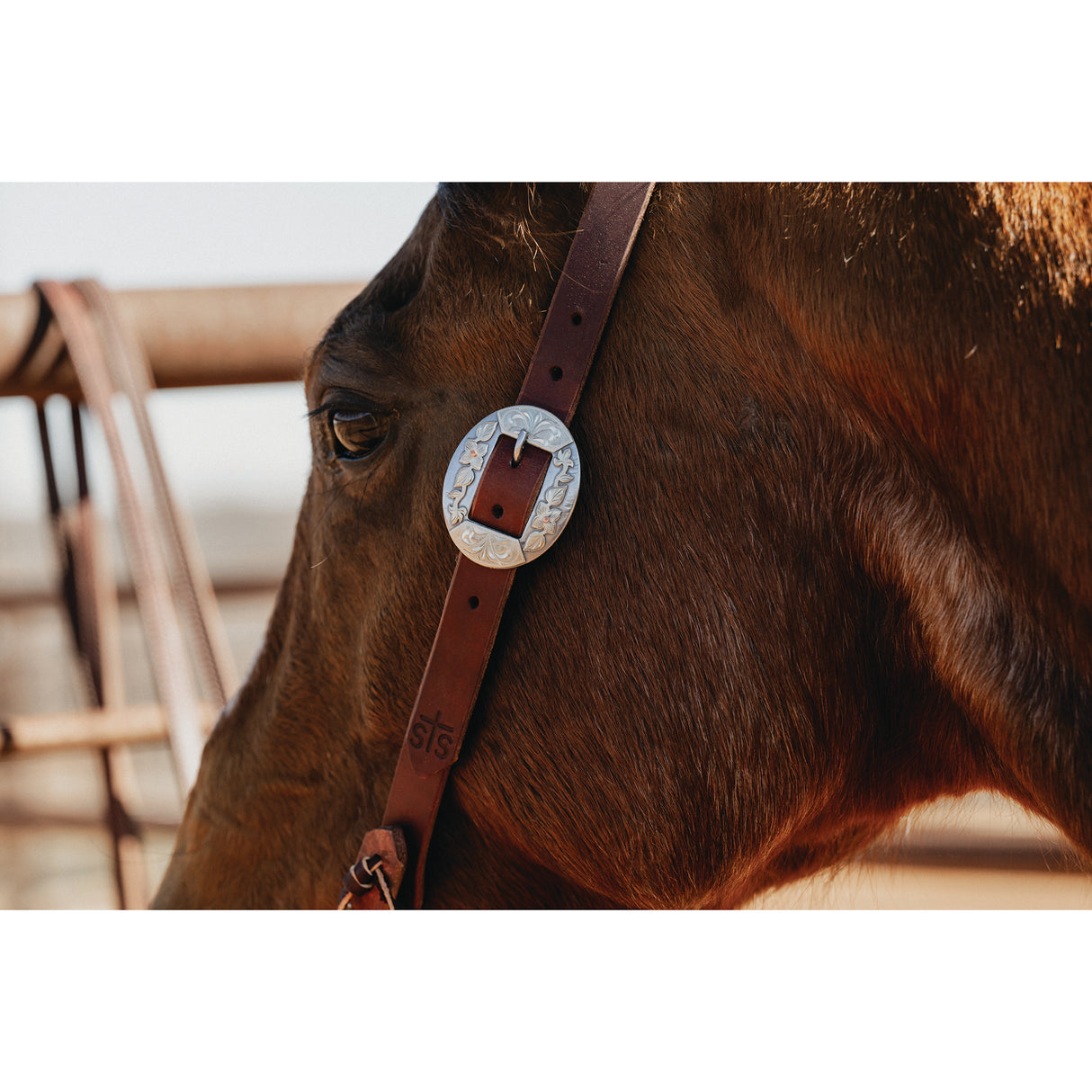 Weaver Leather STS Ranch 1" Split Ear Headstall with Oval Buckle