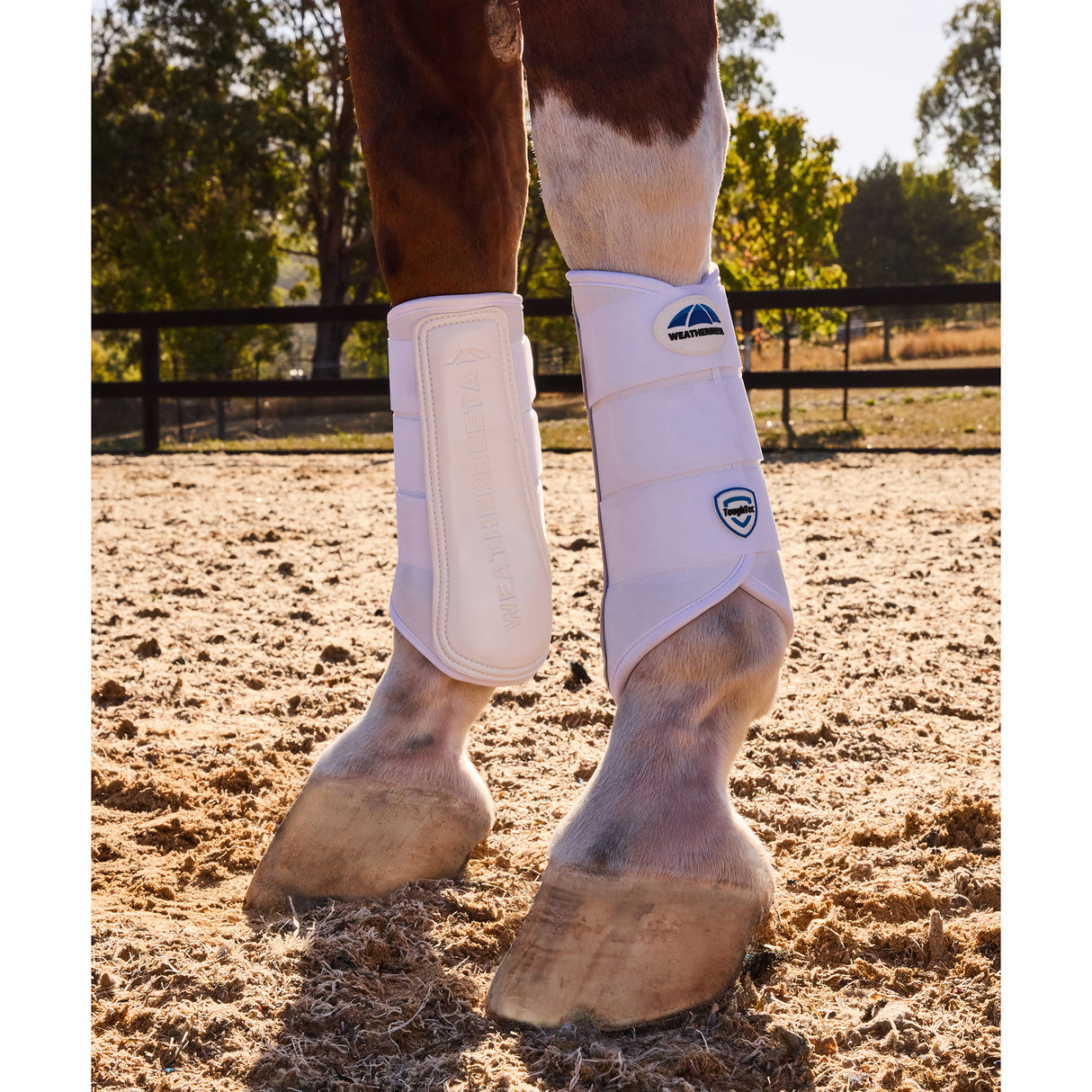 Weatherbeeta Tough-Tec Prime Brushing Boots- White/White