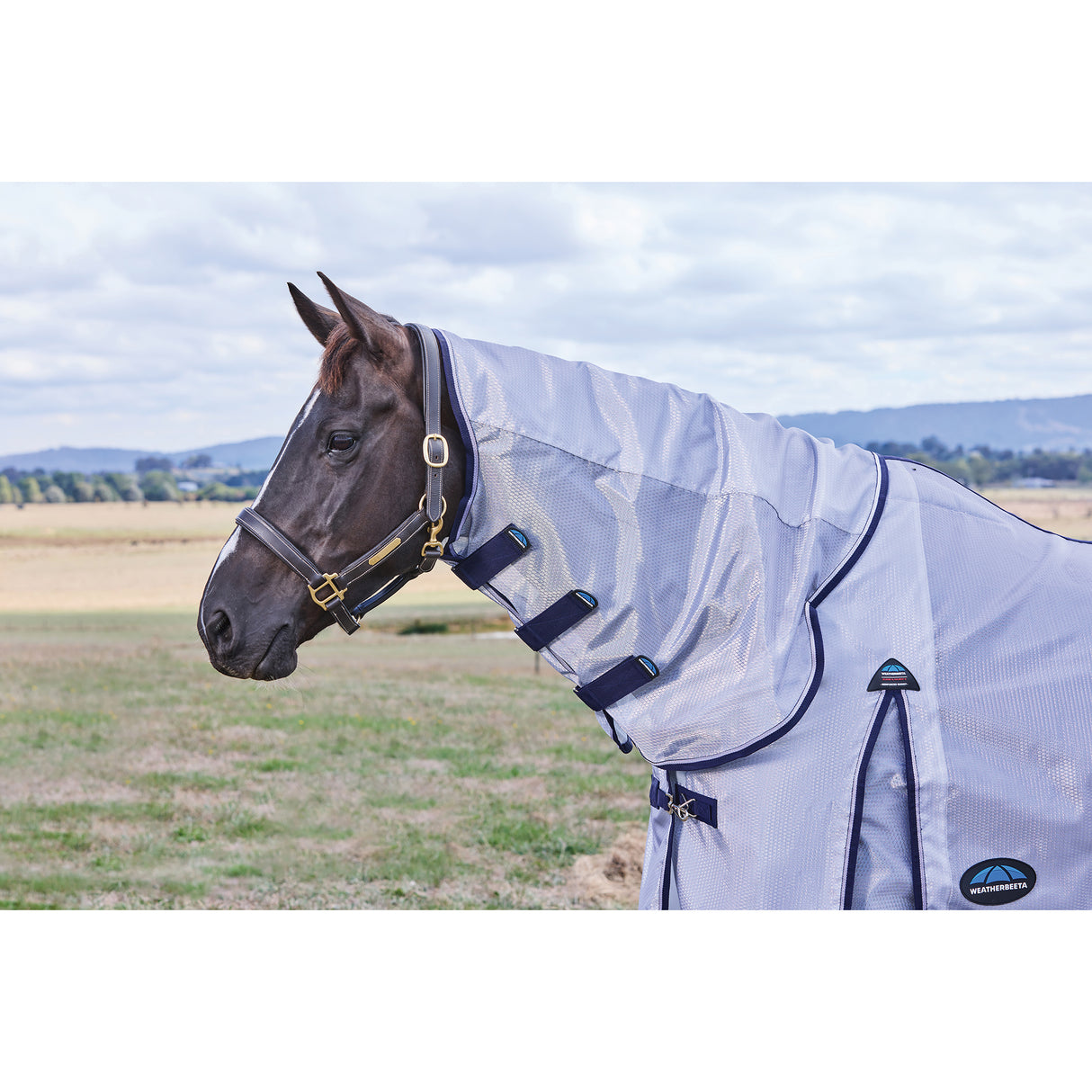 Weatherbeeta ComFiTec Hexi Shield Fly Sheet Combo- Silver/Navy/White