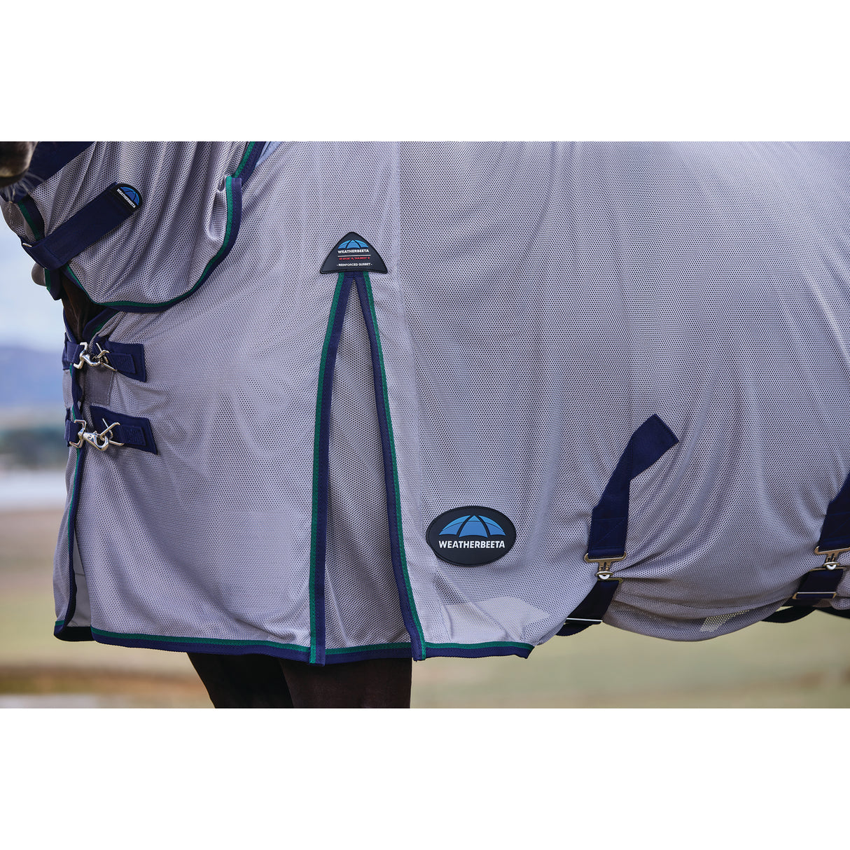 Weatherbeeta ComFiTec Zephyr Fly Sheet Combo- Grey/Navy/Forest Green