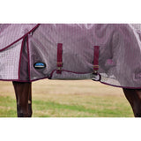 Weatherbeeta ComFiTec RipShield Fly Sheet Detach-A-Neck- White/Burgundy