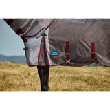 Weatherbeeta ComFiTec RipShield Fly Sheet Detach-A-Neck- White/Burgundy