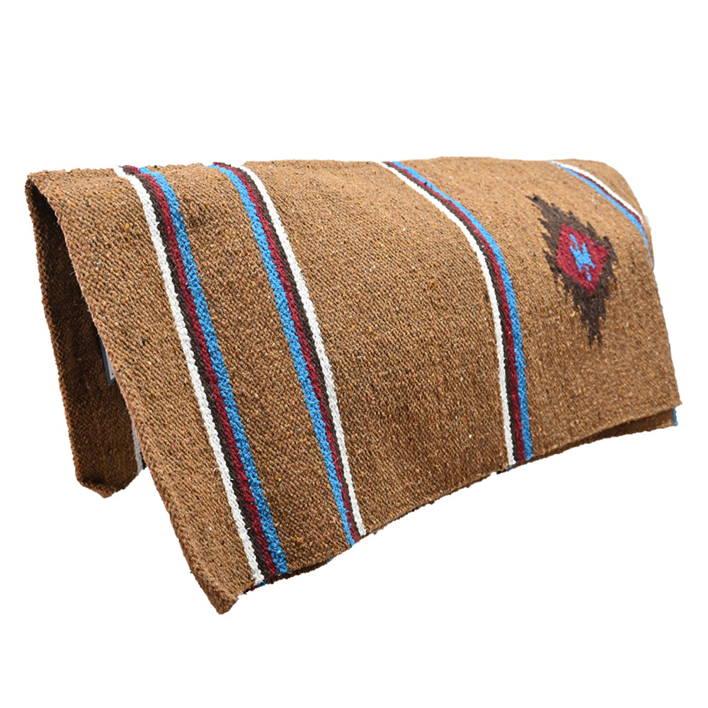 Diamond R Single Weave Tan Navajo Saddle Blanket