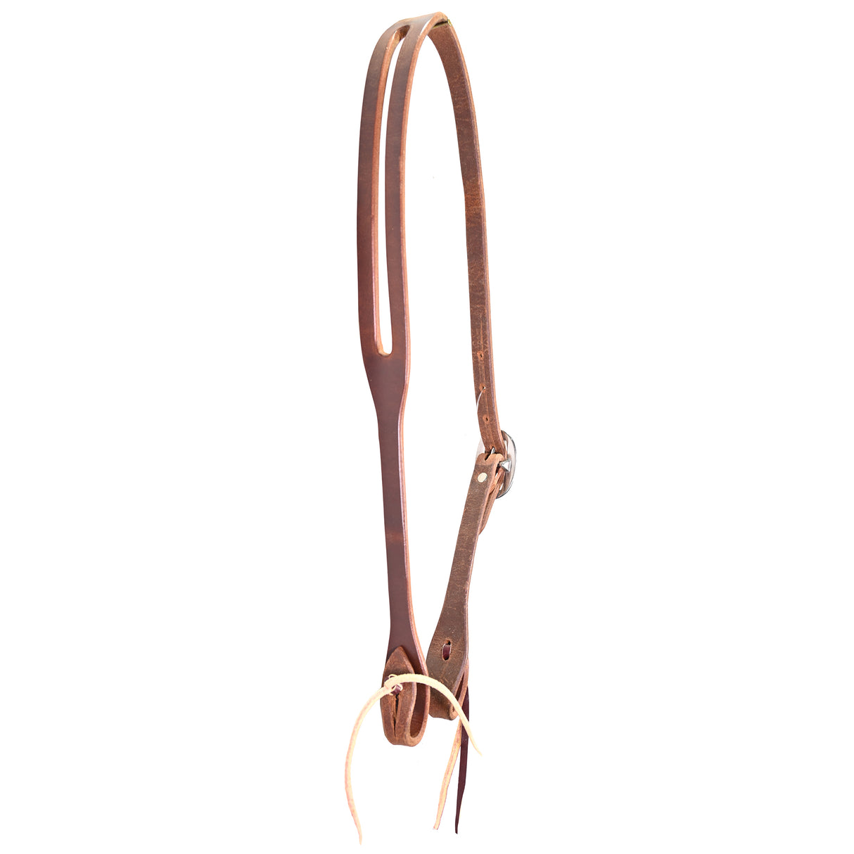 Billy Cook Saddlery 5/8" Harness Leather Slot Ear Headstall w/ Pineapple Knots