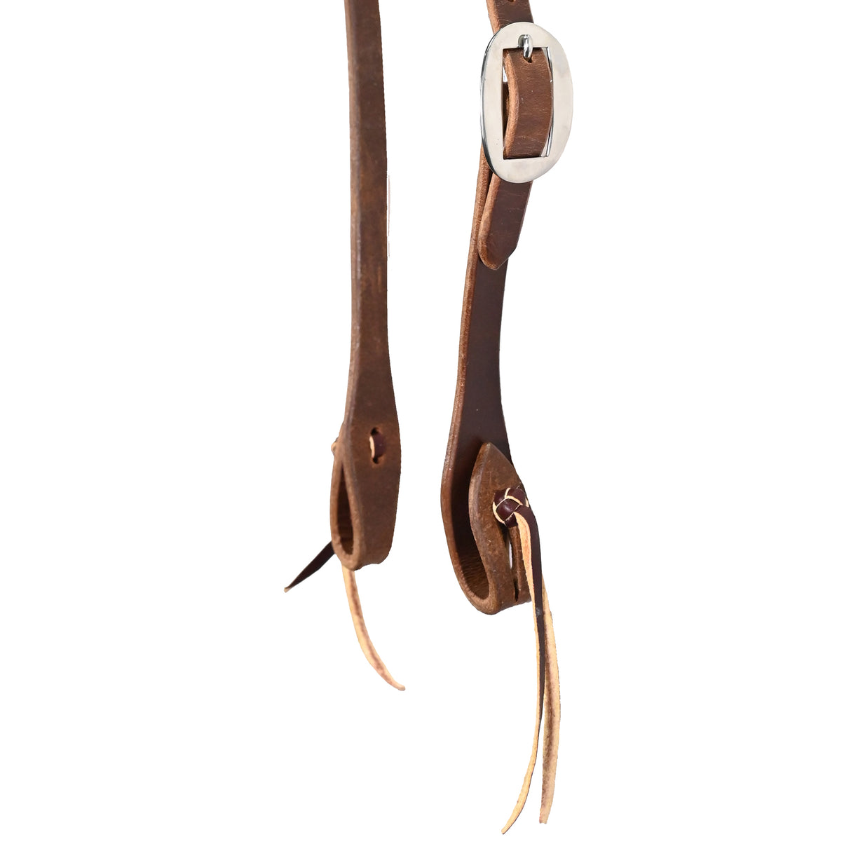 Billy Cook Saddlery 5/8" Harness Leather Slip Ear Headstall w/ Pineapple Knots