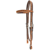 Billy Cook Saddlery 3/4" Roughout Floral Tooled Browband Headstall
