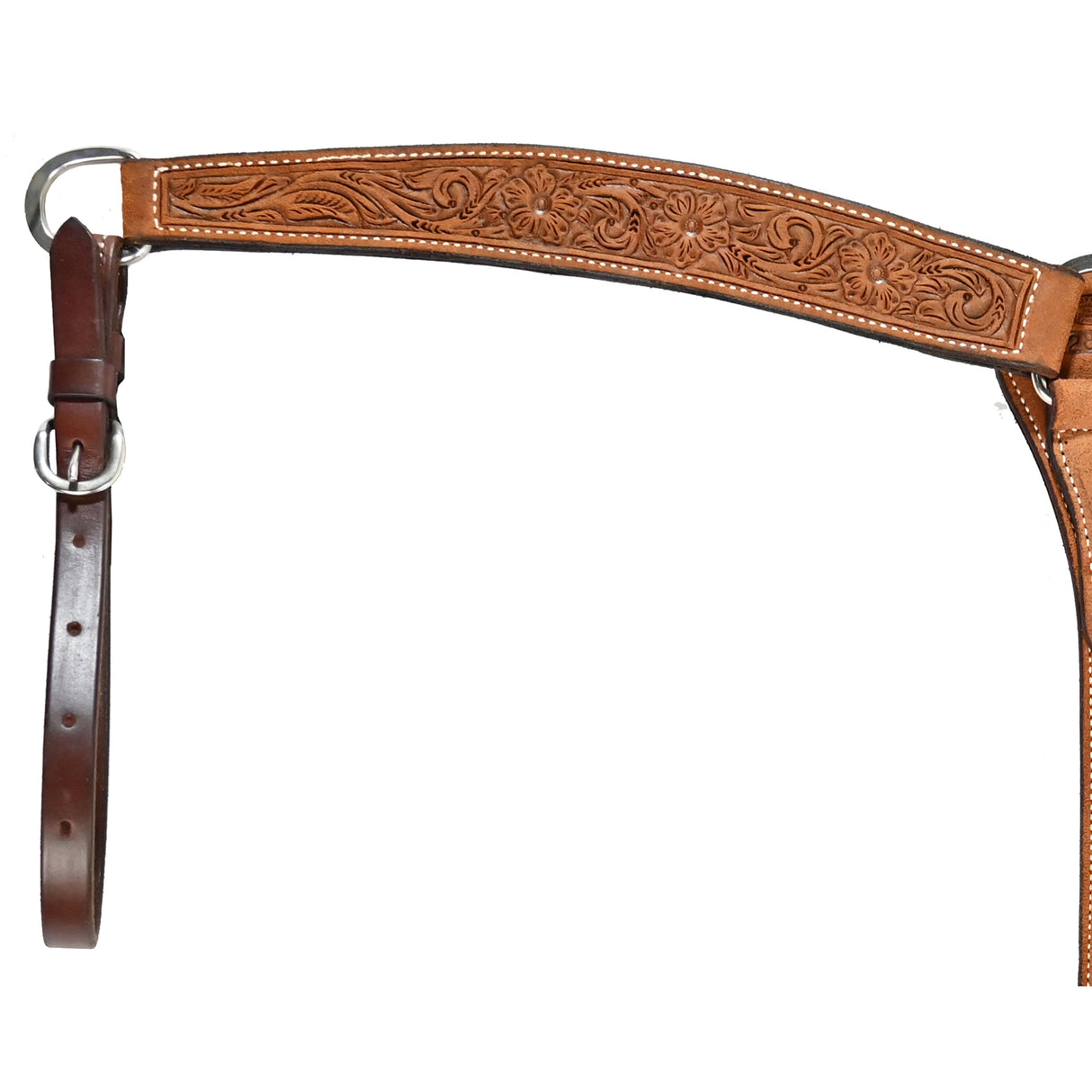 Billy Cook Saddlery 2" Roughout Floral Tooled Breast Collar