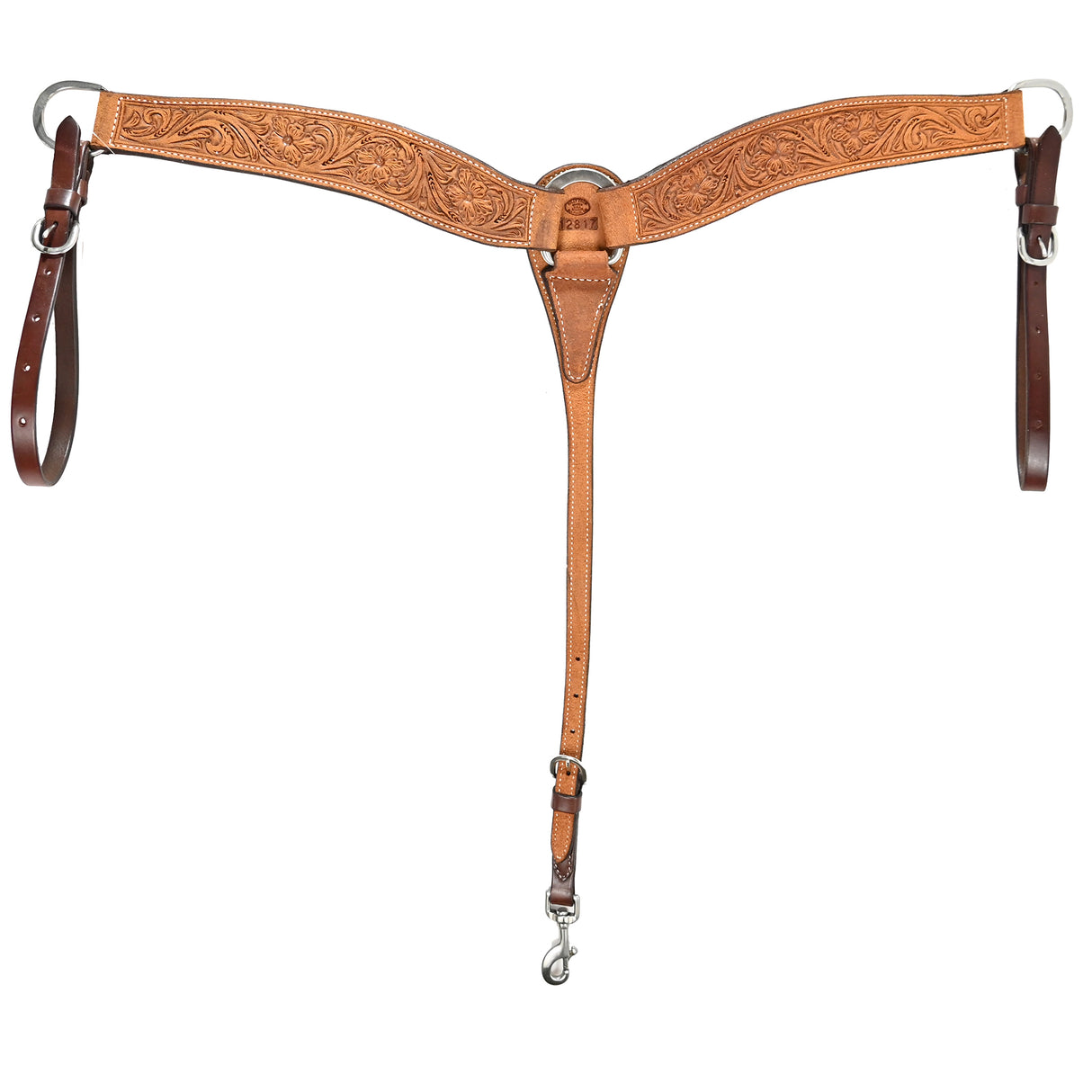 Billy Cook Saddlery 3" Roughout Floral Tooled Breast Collar