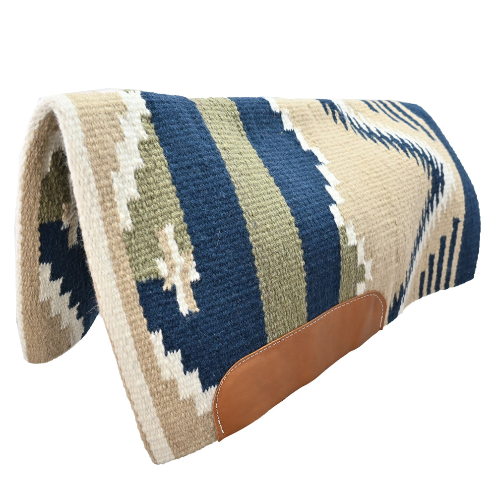 Mayatex Inc. 34"X68" Durango Show Saddle Blanket- Blue/Cream