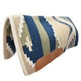 Mayatex Inc. 34"X68" Durango Show Saddle Blanket- Blue/Cream
