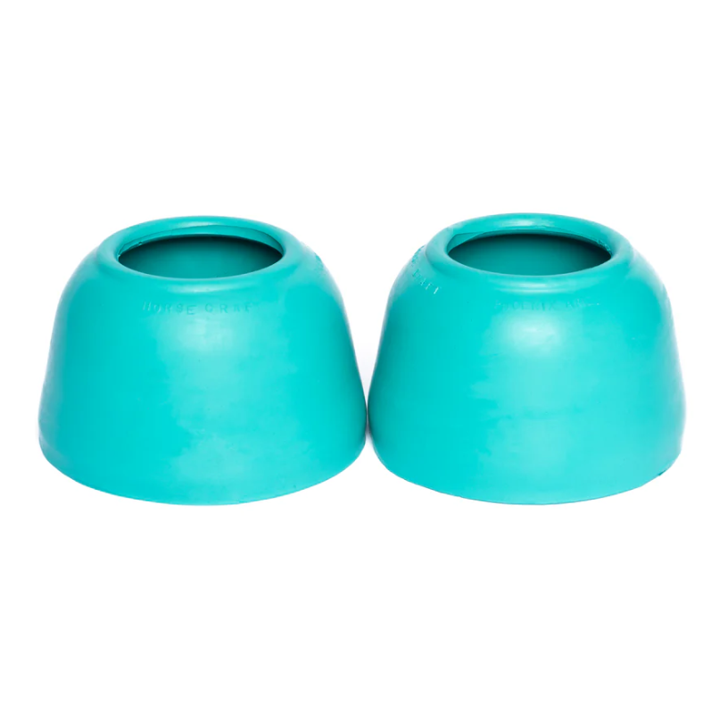 Horse-Craft Rubber Pull on Bell Boots- Turquoise
