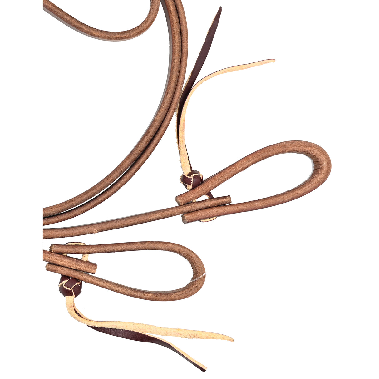 Billy Cook Saddlery 5/8" Harness Leather Roping Rein with Pineapple Knots