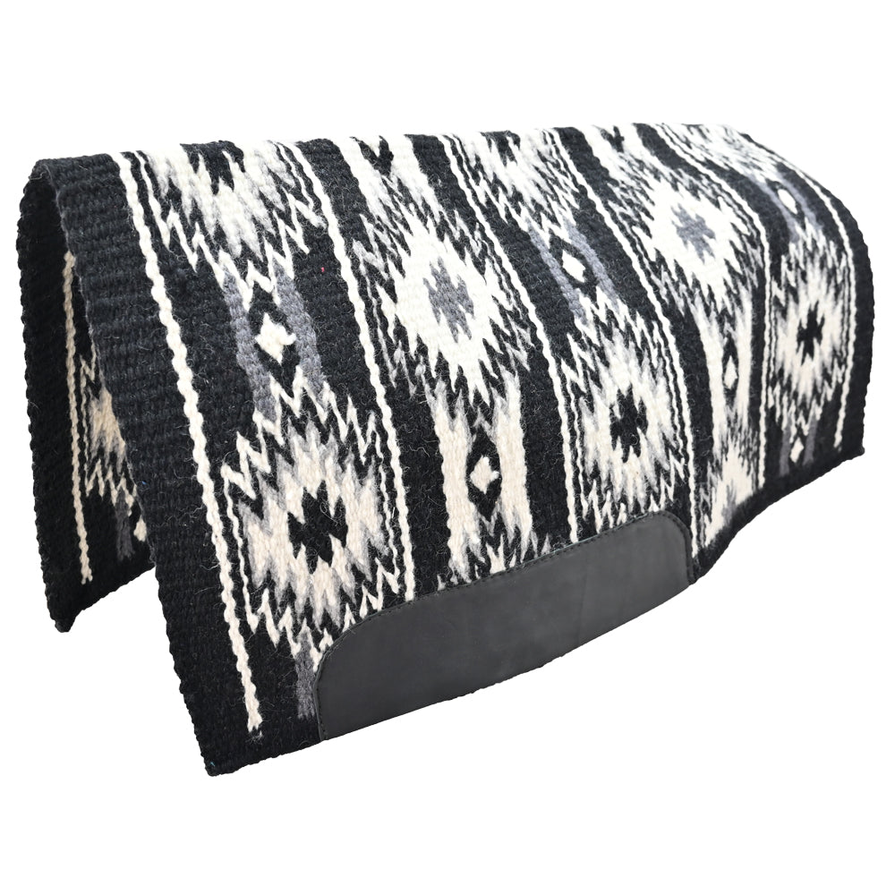 Mayatex Inc. 38"X34" 2X2 Show Saddle Blanket- Black/Cream/Charcoal/Ash