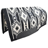 Mayatex Inc. 38"X34" 2X2 Show Saddle Blanket- Black/Cream/Charcoal/Ash