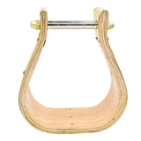 Coolhorse 3" Wooden Brass Covered Bell Stirrup