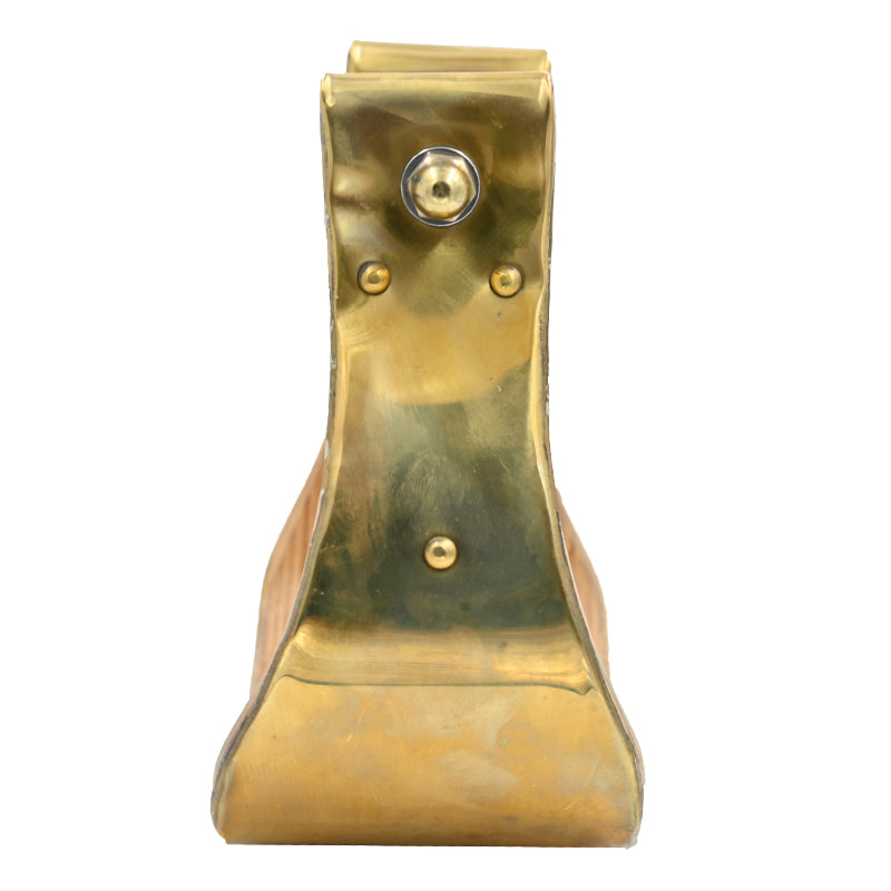 Coolhorse 4" Wooden Brass Covered Bell Stirrup