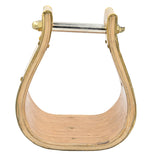 Coolhorse 4" Wooden Brass Covered Bell Stirrup