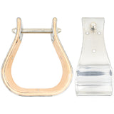 Coolhorse 3" Wooden Stainless Steel Covered Bell Stirrup