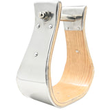 Coolhorse 3" Wooden Stainless Steel Covered Bell Stirrup