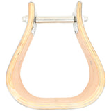 Coolhorse 4" Wooden Stainless Steel Covered Bell Stirrup