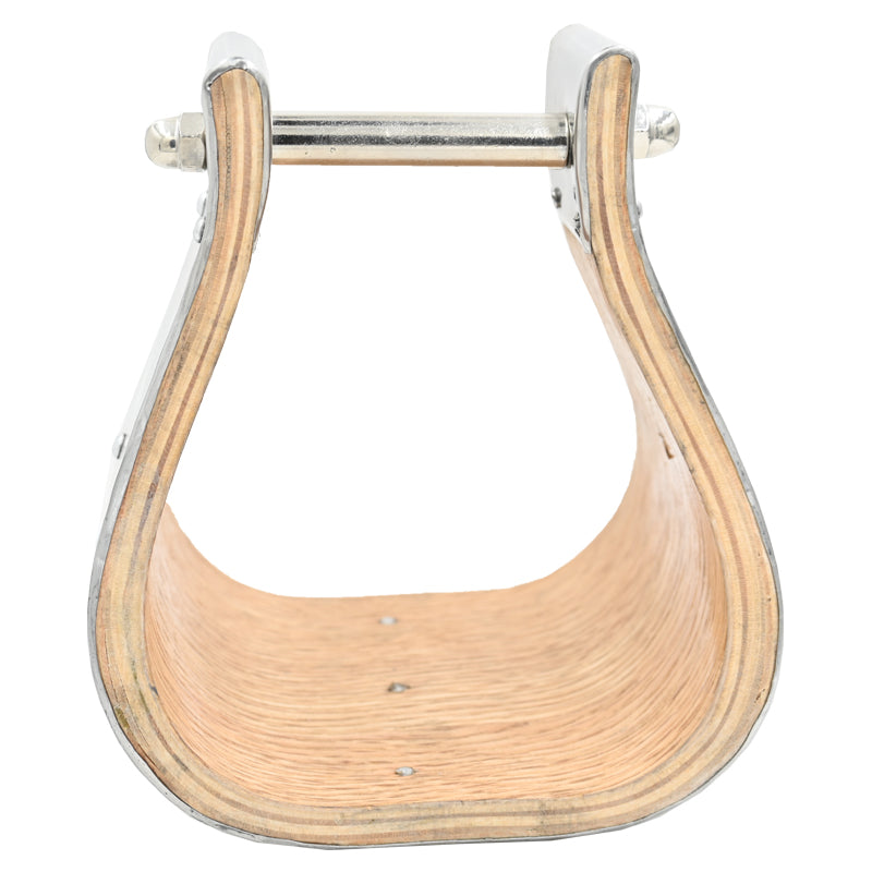 Coolhorse 5" Wooden Stainless Steel Covered Bell Stirrup