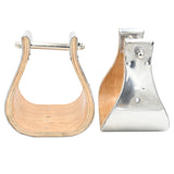 Coolhorse 5" Wooden Stainless Steel Covered Bell Stirrup
