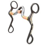 Coolhorse Brown Sweet Iron Solid Port Curb Bit with Roller