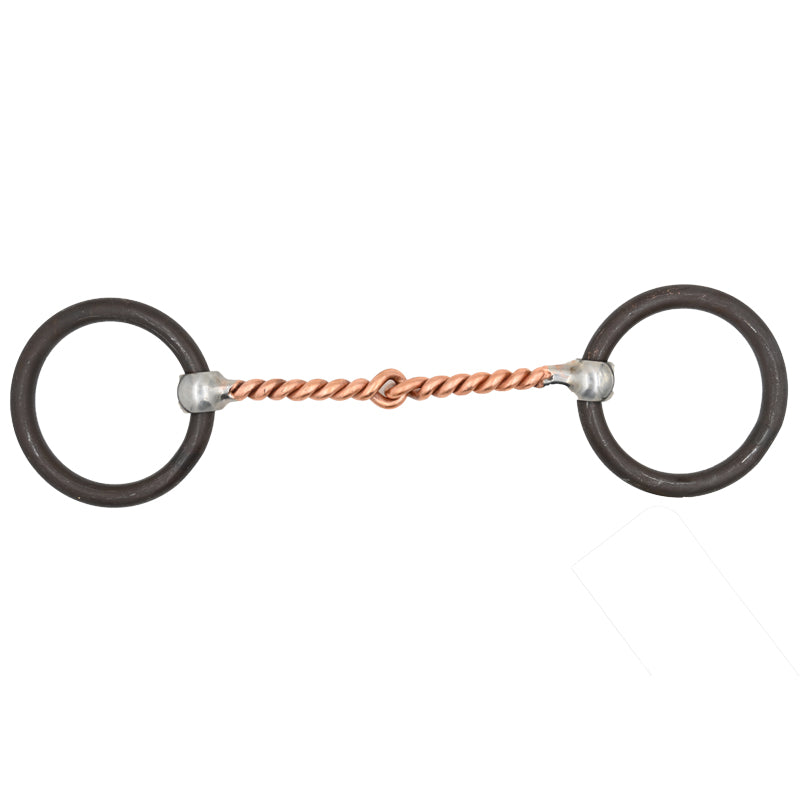 Coolhorse Antique Brown Weighted Copper Twisted Snaffle Bit